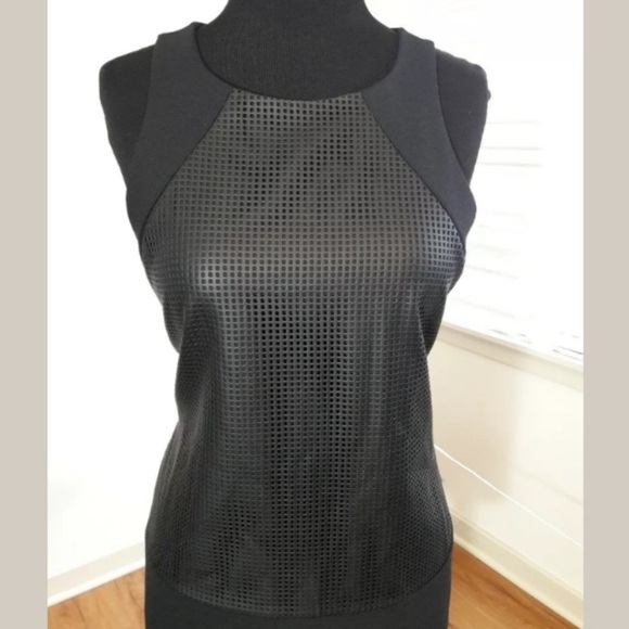 Banana Republic Faux Leather Sheath Dress Size 2 - Picture 3 of 14